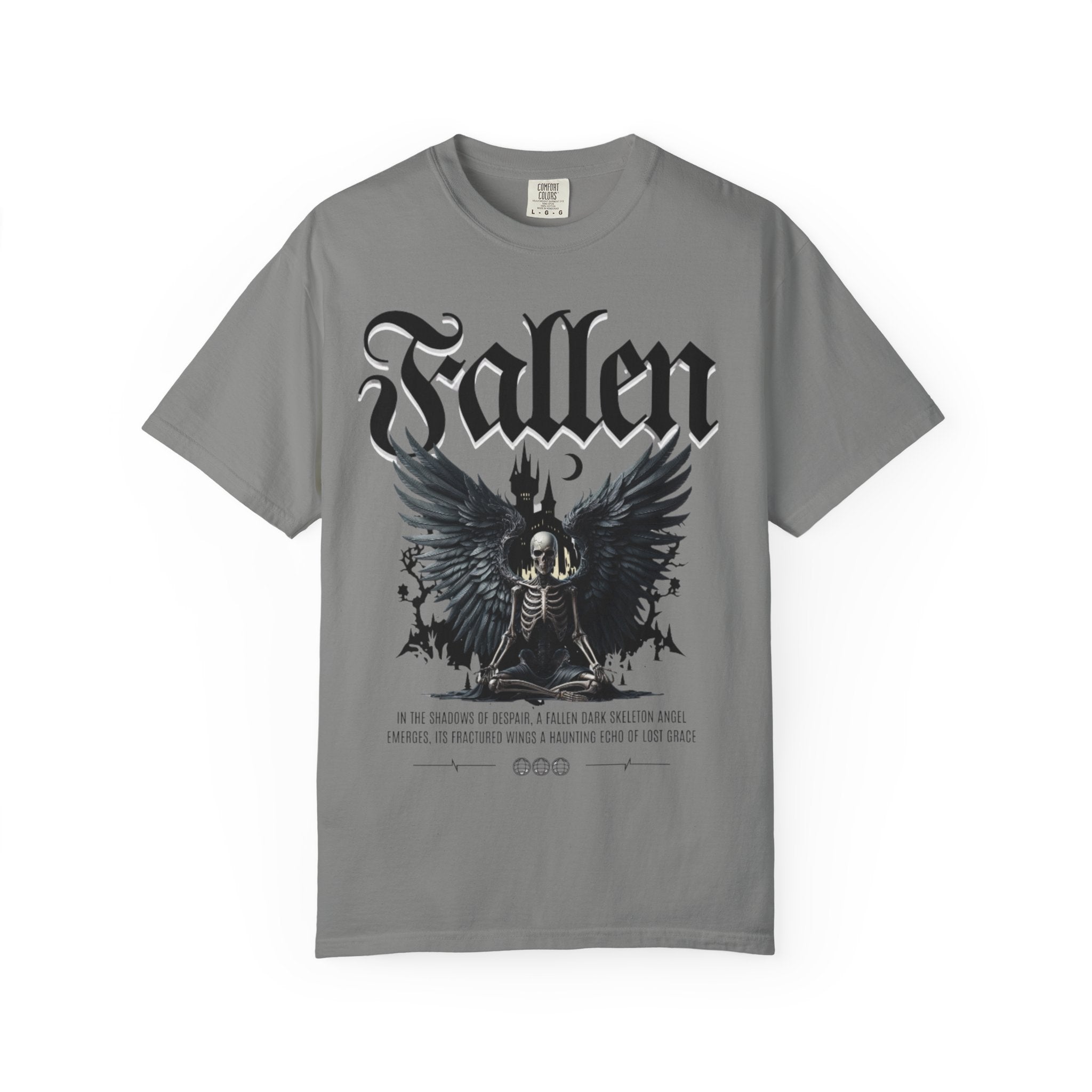 Fallen Skeleton Angel T-Shirt - Unisex Garment-Dyed Tee