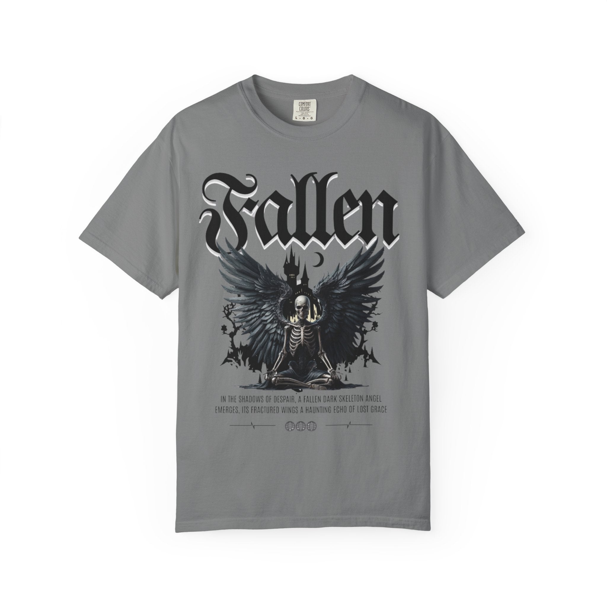 Fallen Skeleton Angel T-Shirt - Unisex Garment-Dyed Tee