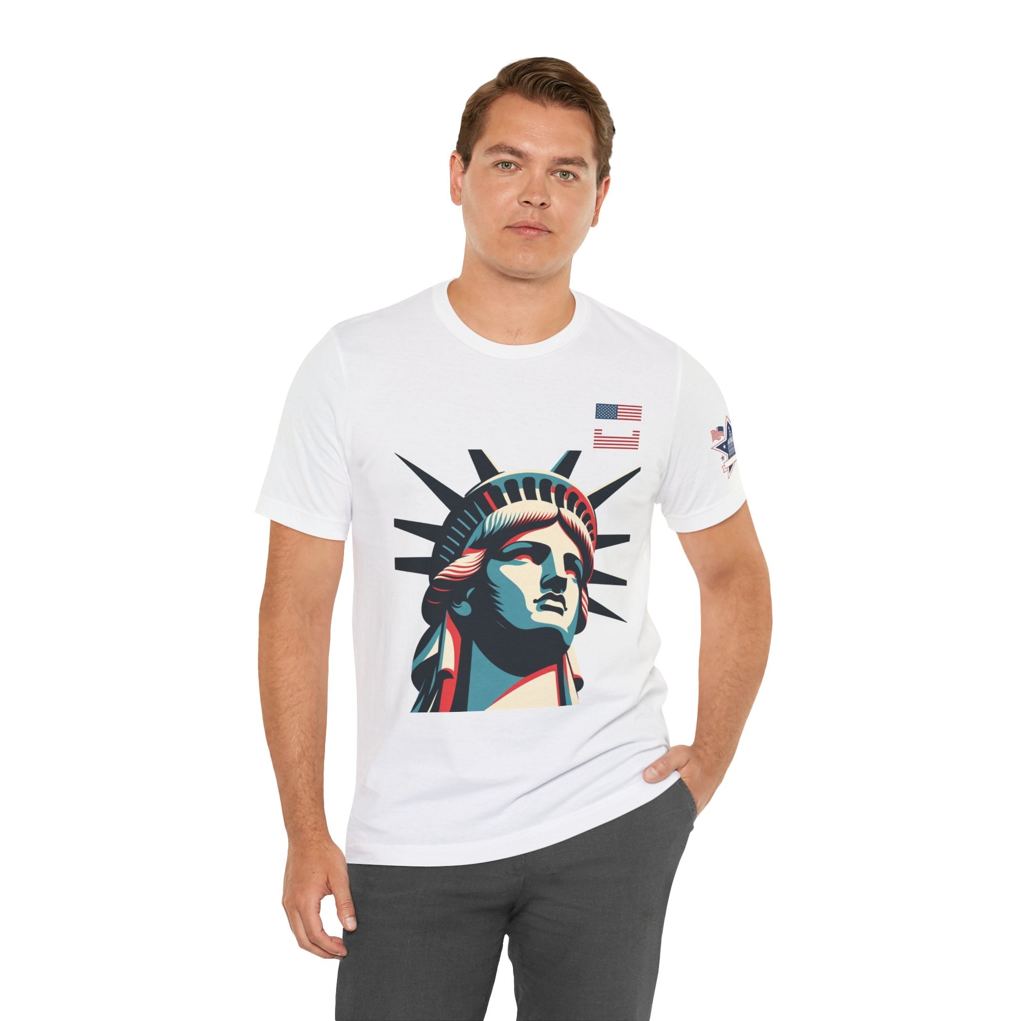 Patriotic Liberty Tee - USA Flag & Eagle Design