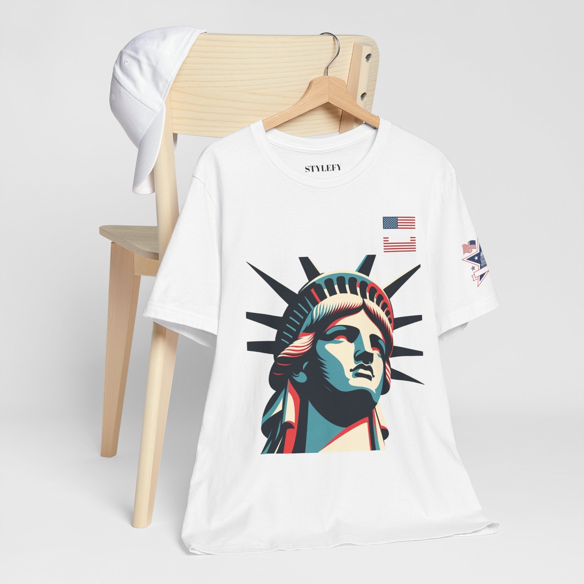 Patriotic Liberty Tee - USA Flag & Eagle Design