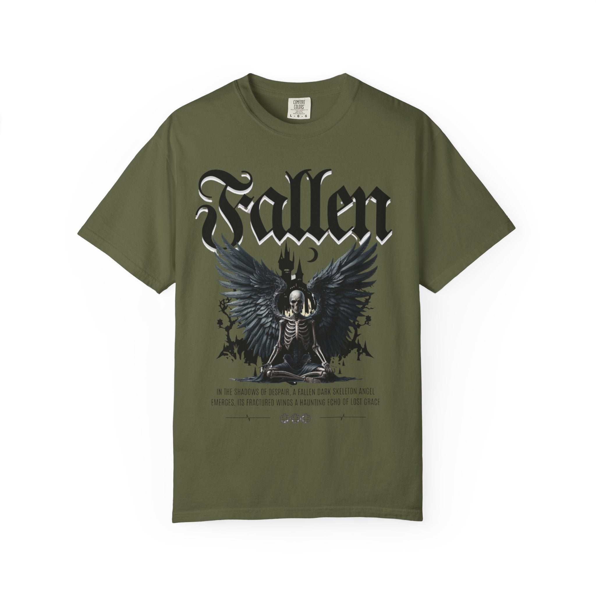 Fallen Skeleton Angel T-Shirt - Unisex Garment-Dyed Tee