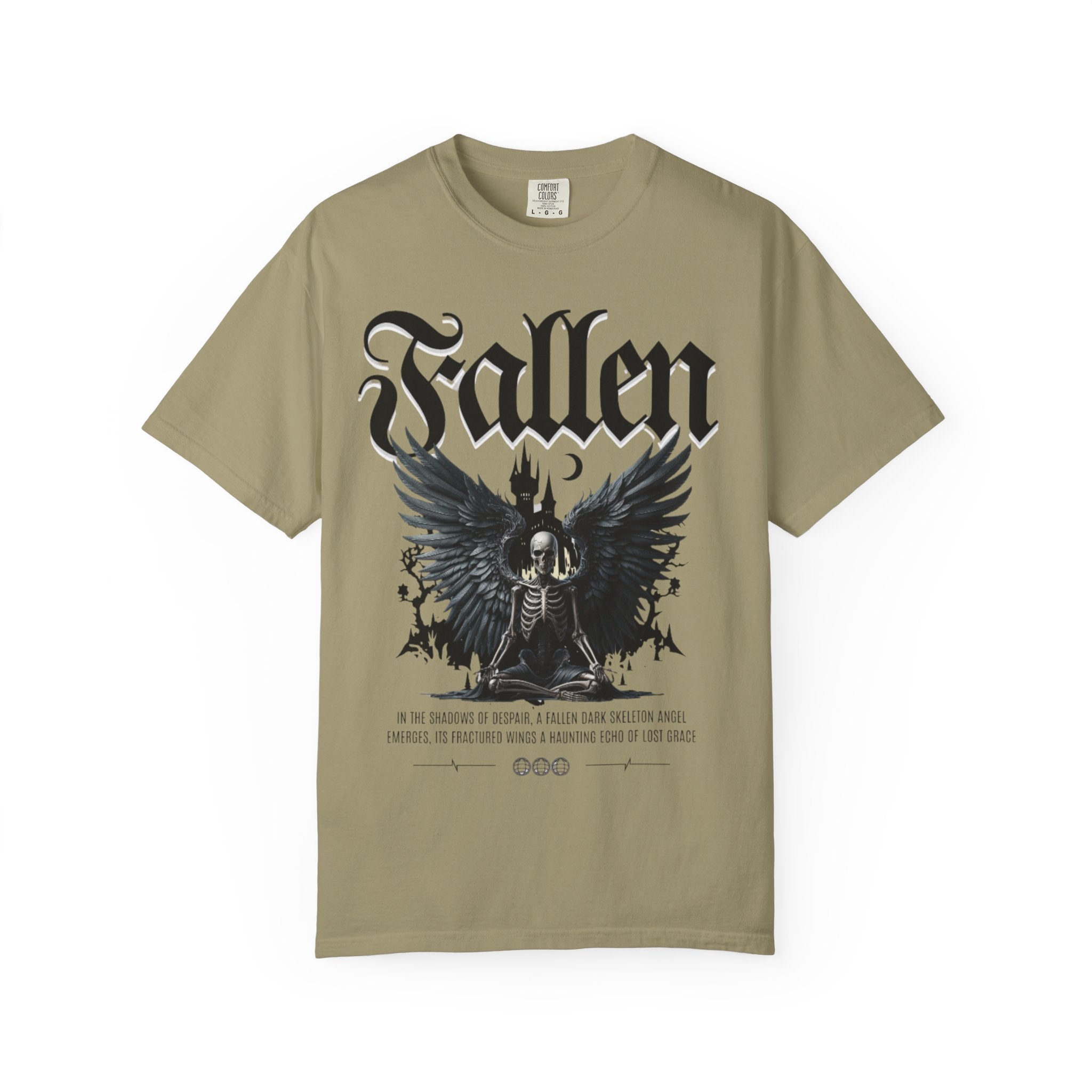 Fallen Skeleton Angel T-Shirt - Unisex Garment-Dyed Tee