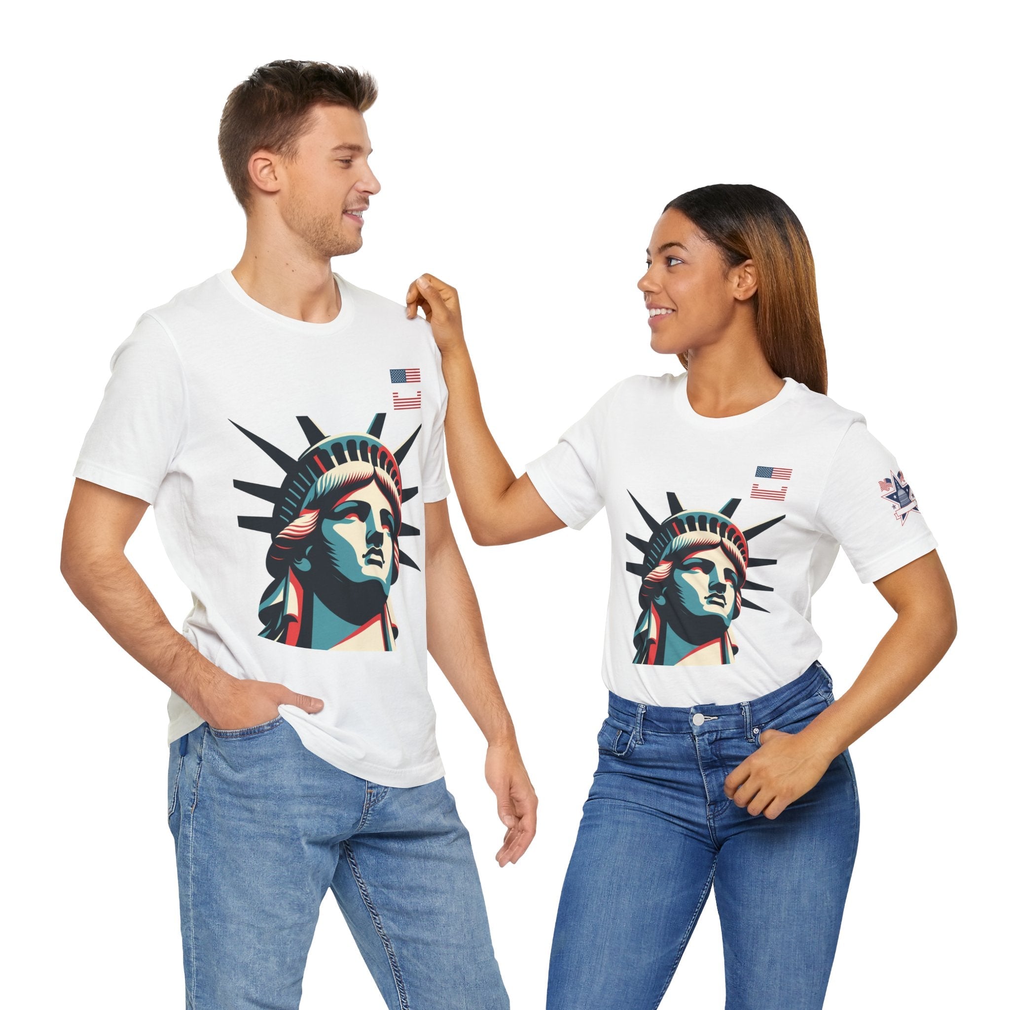 Patriotic Liberty Tee - USA Flag & Eagle Design