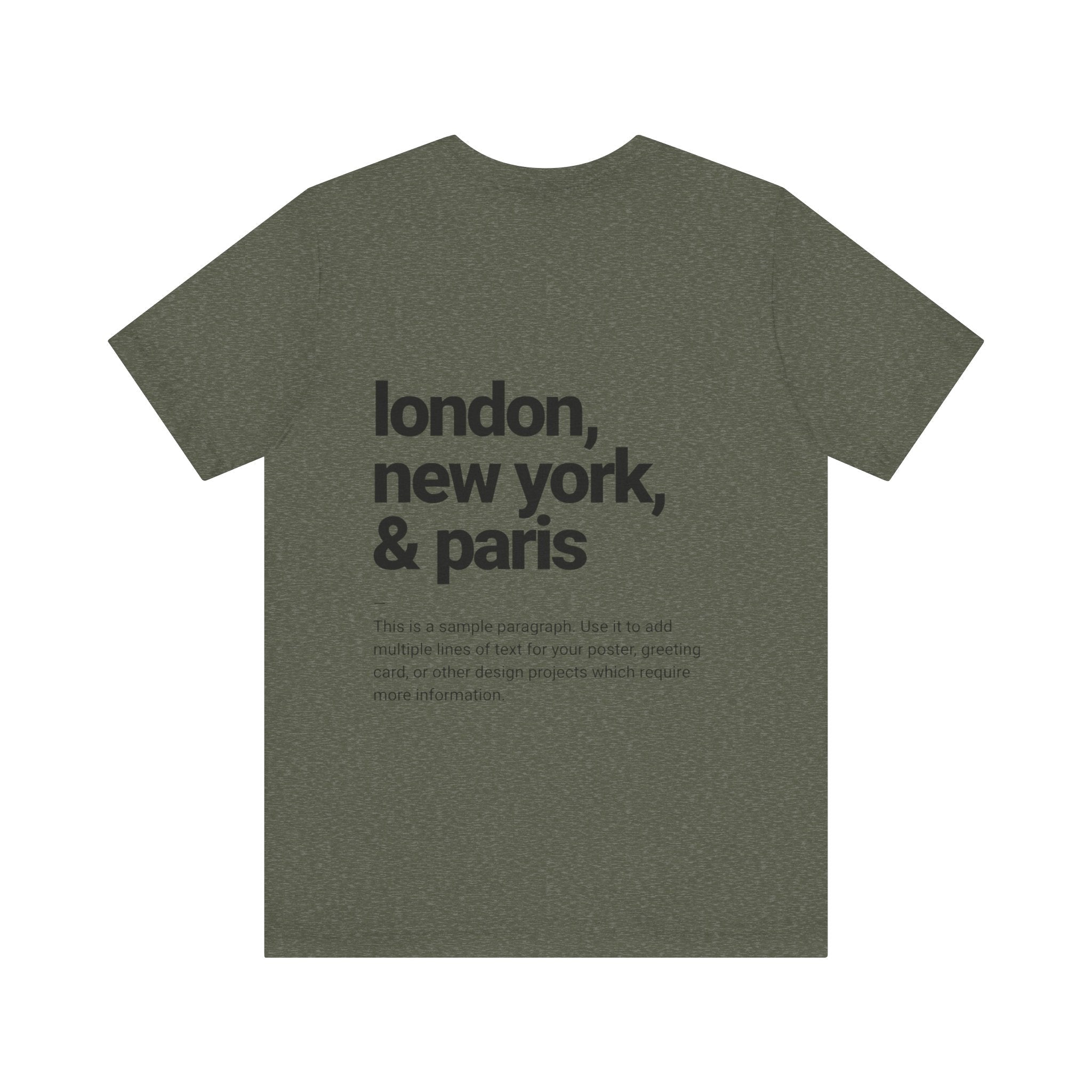 Urban Aesthetic Unisex Tee - London, New York, & Paris Graphic
