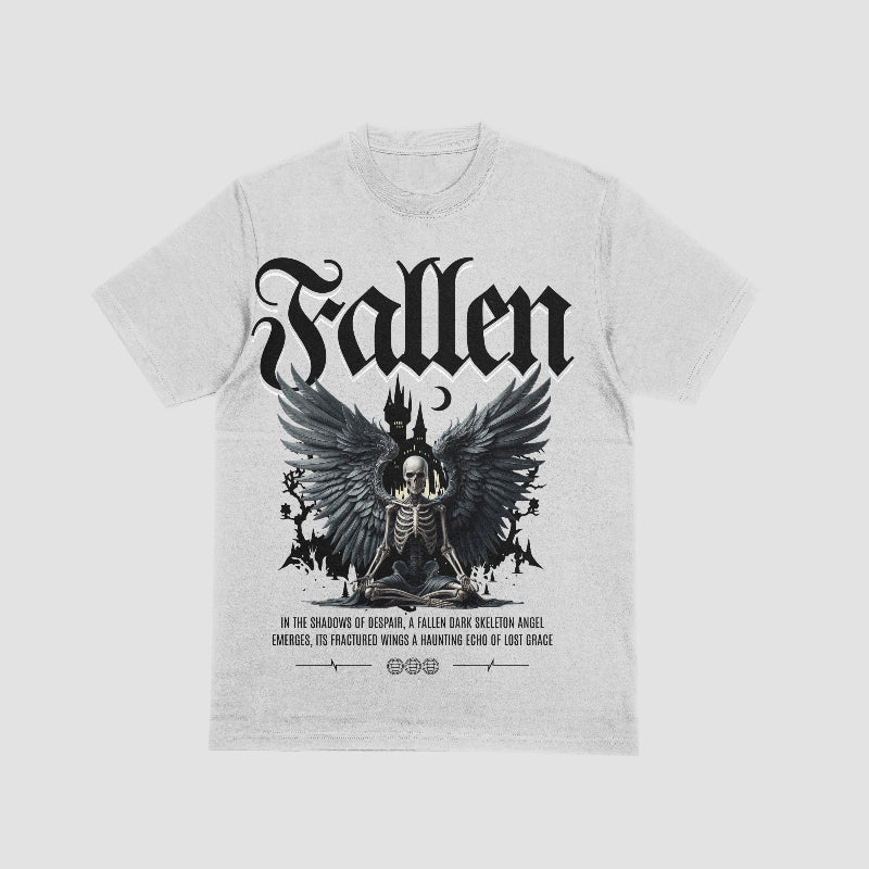 Fallen Skeleton Angel T-Shirt - Unisex Garment-Dyed Tee