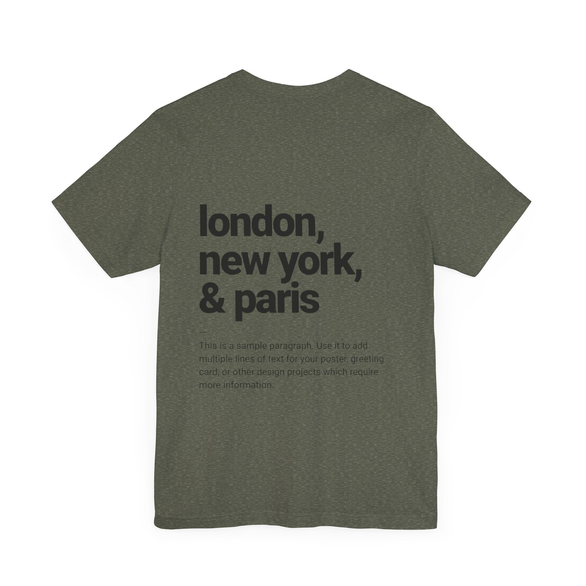 Urban Aesthetic Unisex Tee - London, New York, & Paris Graphic