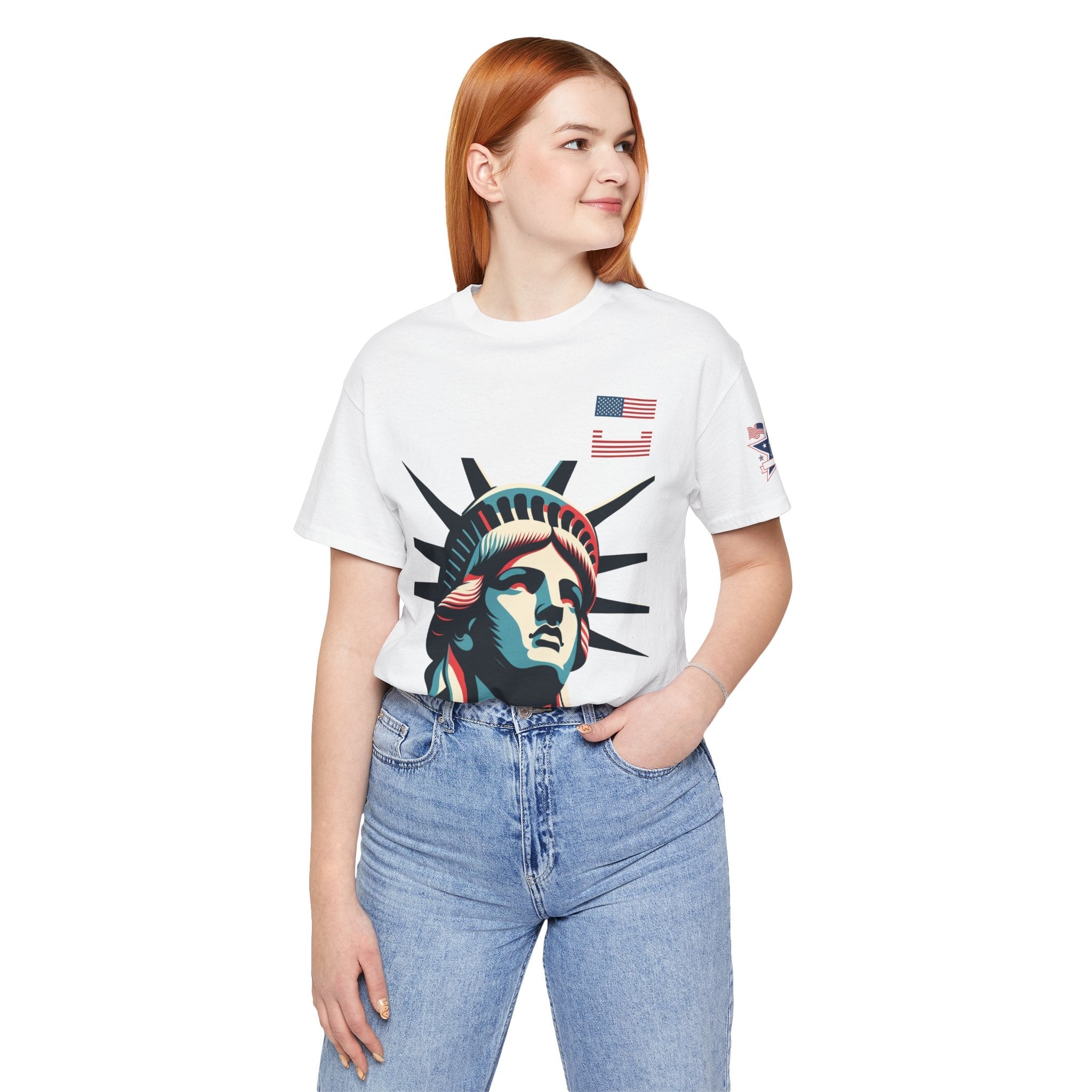 Patriotic Liberty Tee - USA Flag & Eagle Design