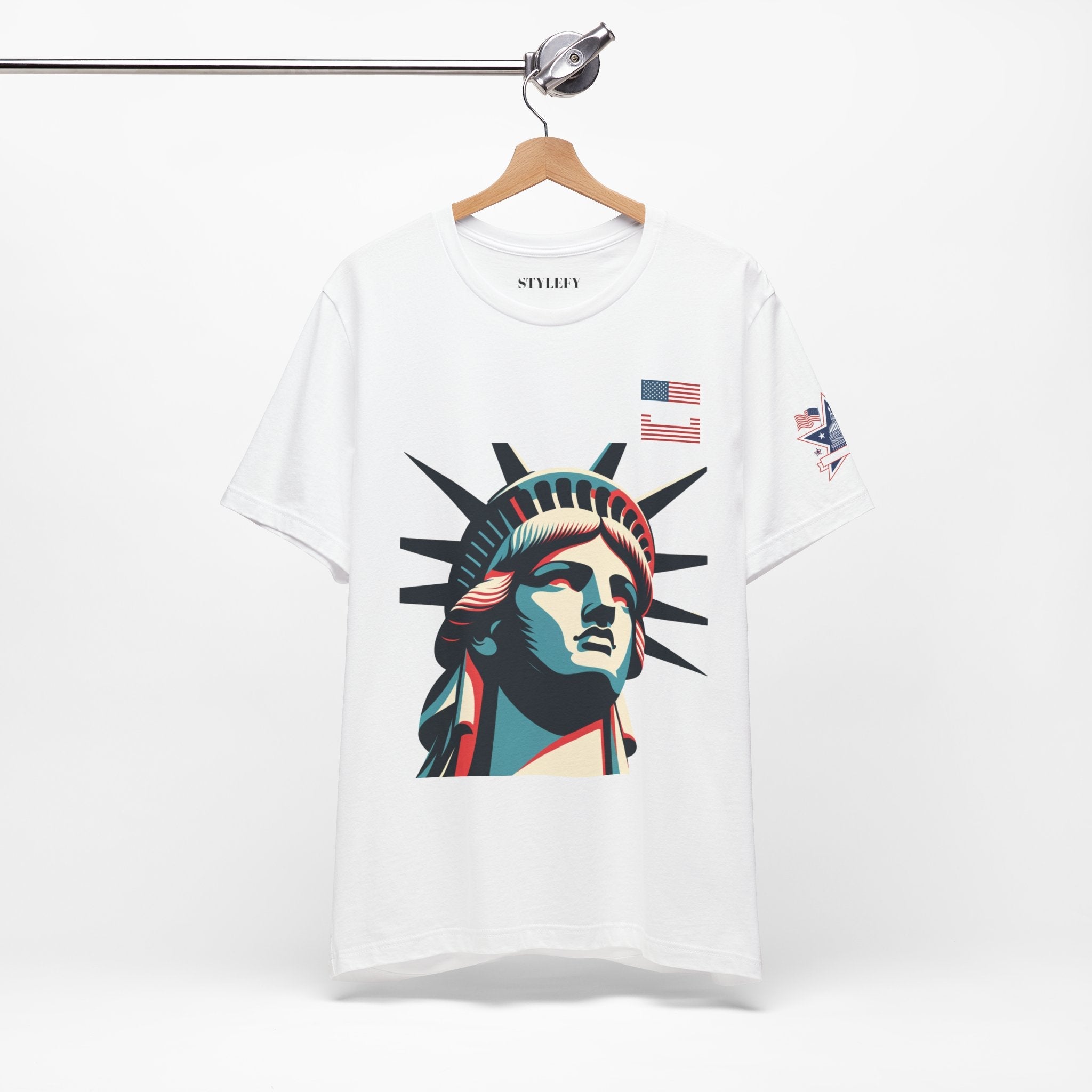 Patriotic Liberty Tee - USA Flag & Eagle Design