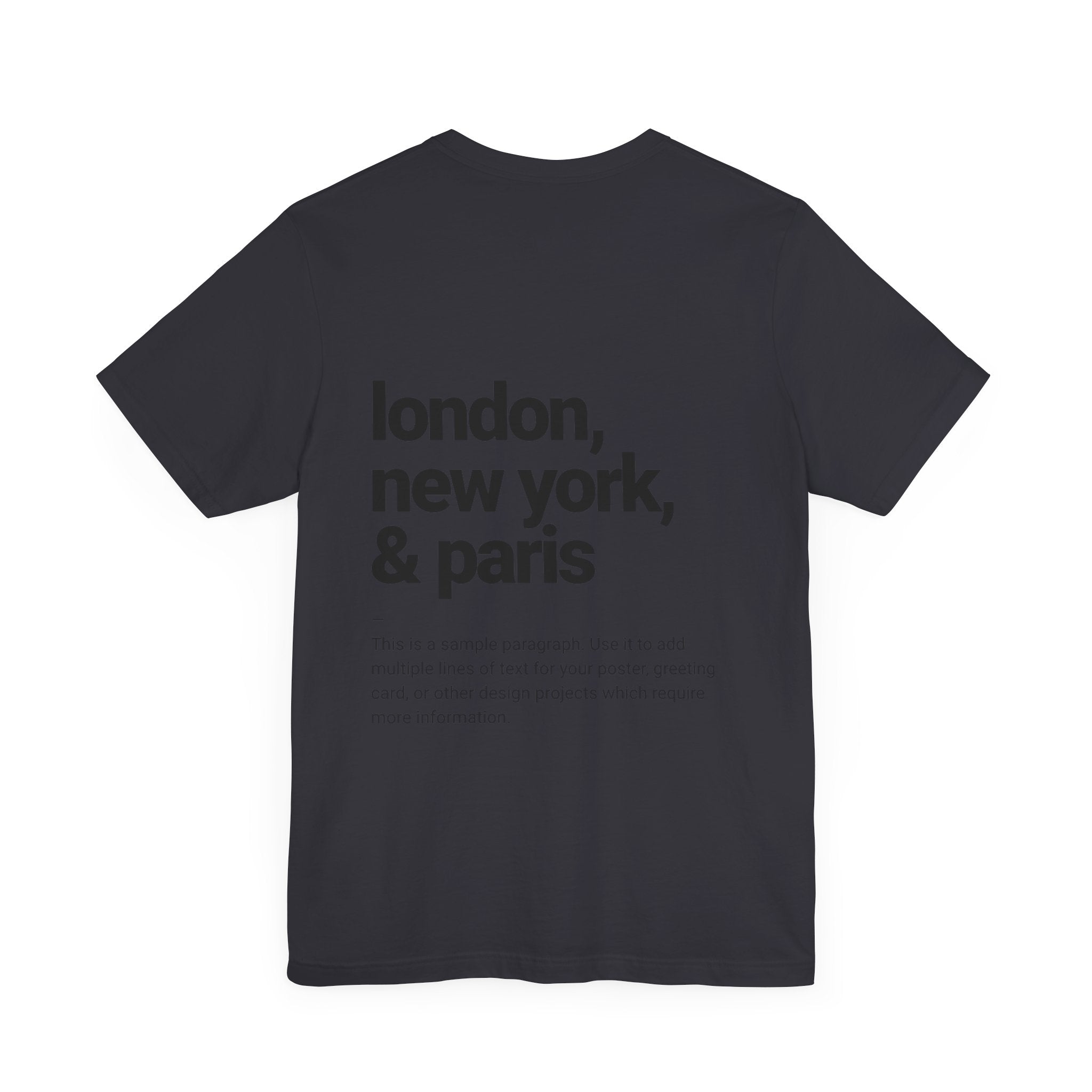 Urban Aesthetic Unisex Tee - London, New York, & Paris Graphic