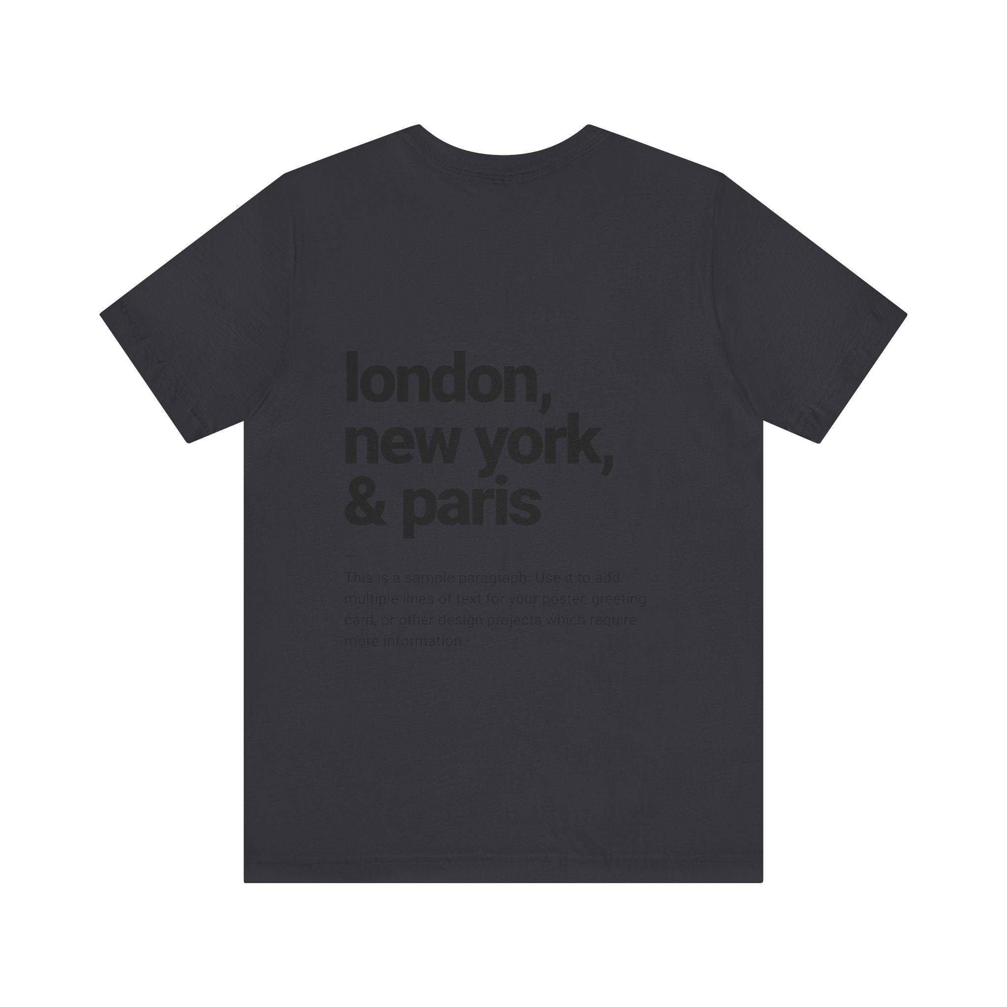 Urban Aesthetic Unisex Tee - London, New York, & Paris Graphic