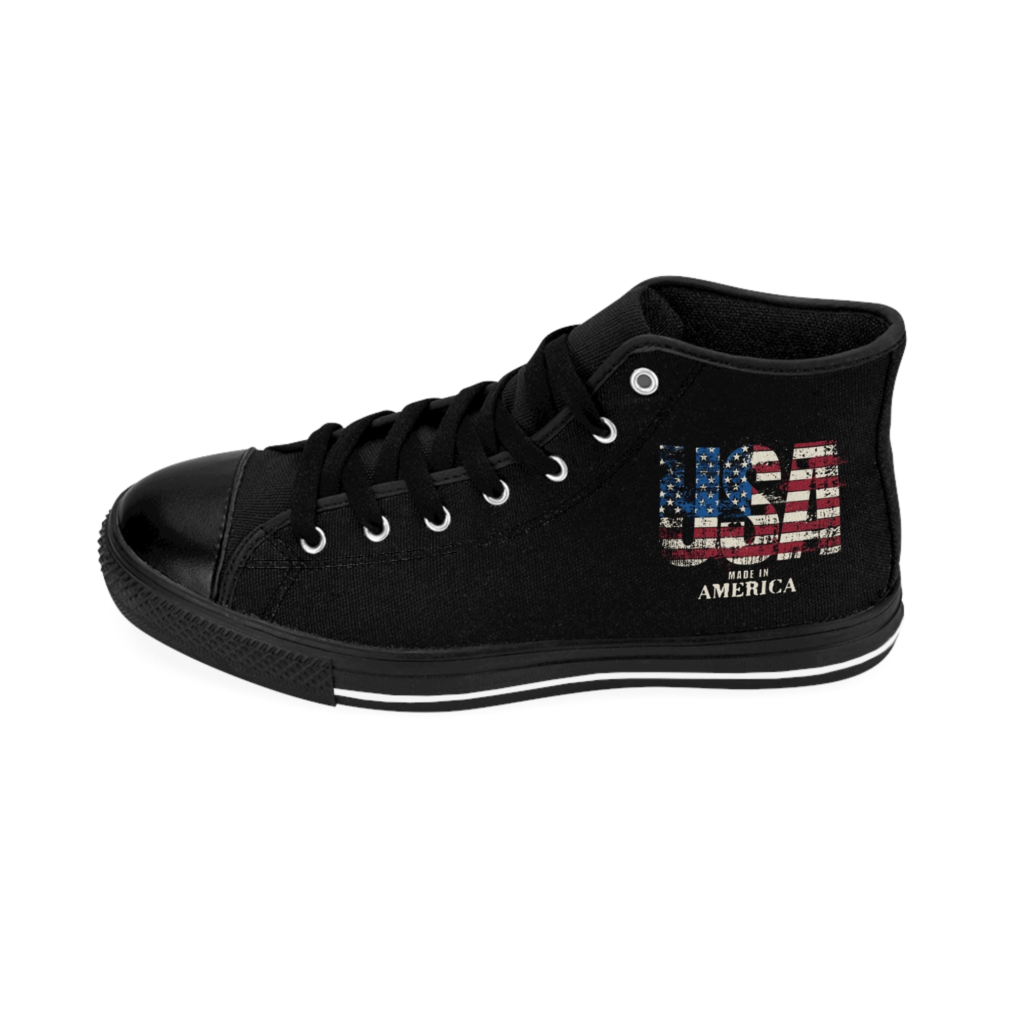 USA Flag Classic High-Top Sneakers 