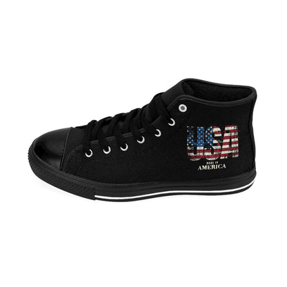 USA Flag Classic High-Top Sneakers 