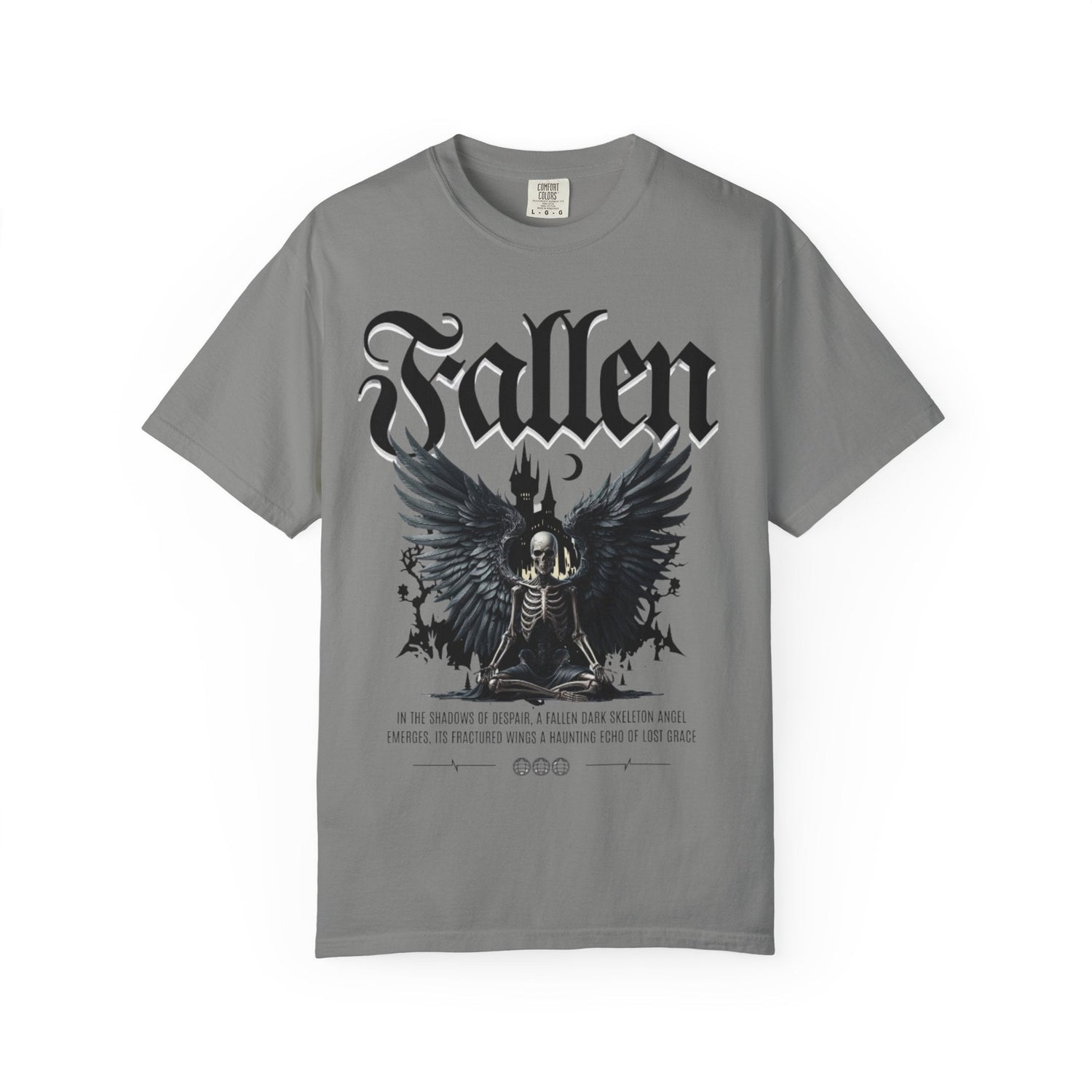 Fallen Skeleton Angel T-Shirt - Unisex Garment-Dyed Tee 
