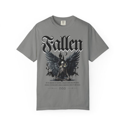 Fallen Skeleton Angel T-Shirt - Unisex Garment-Dyed Tee 