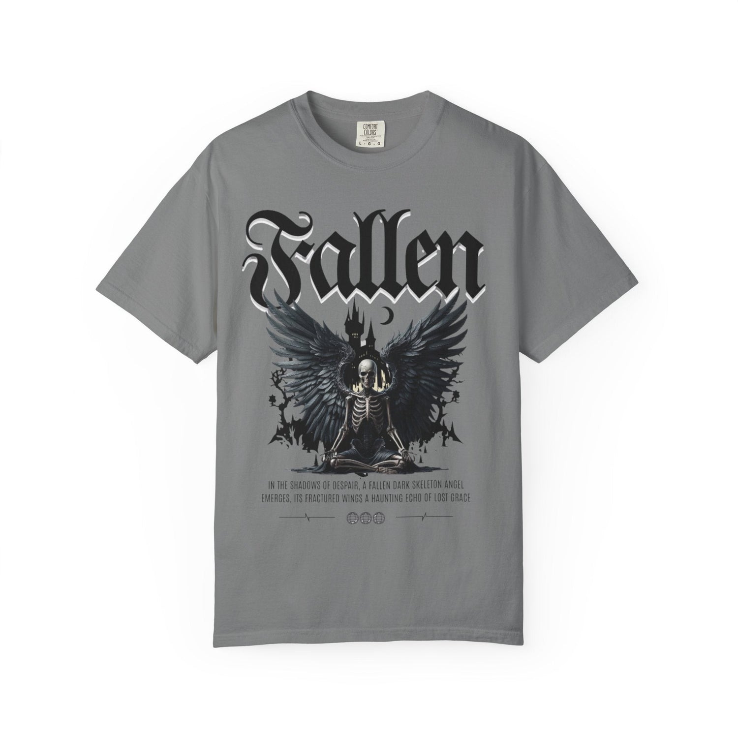 Fallen Skeleton Angel T-Shirt - Unisex Garment-Dyed Tee 