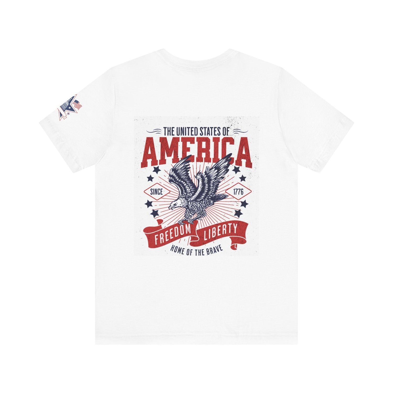 Patriotic Liberty Tee - USA Flag &amp; Eagle Design 