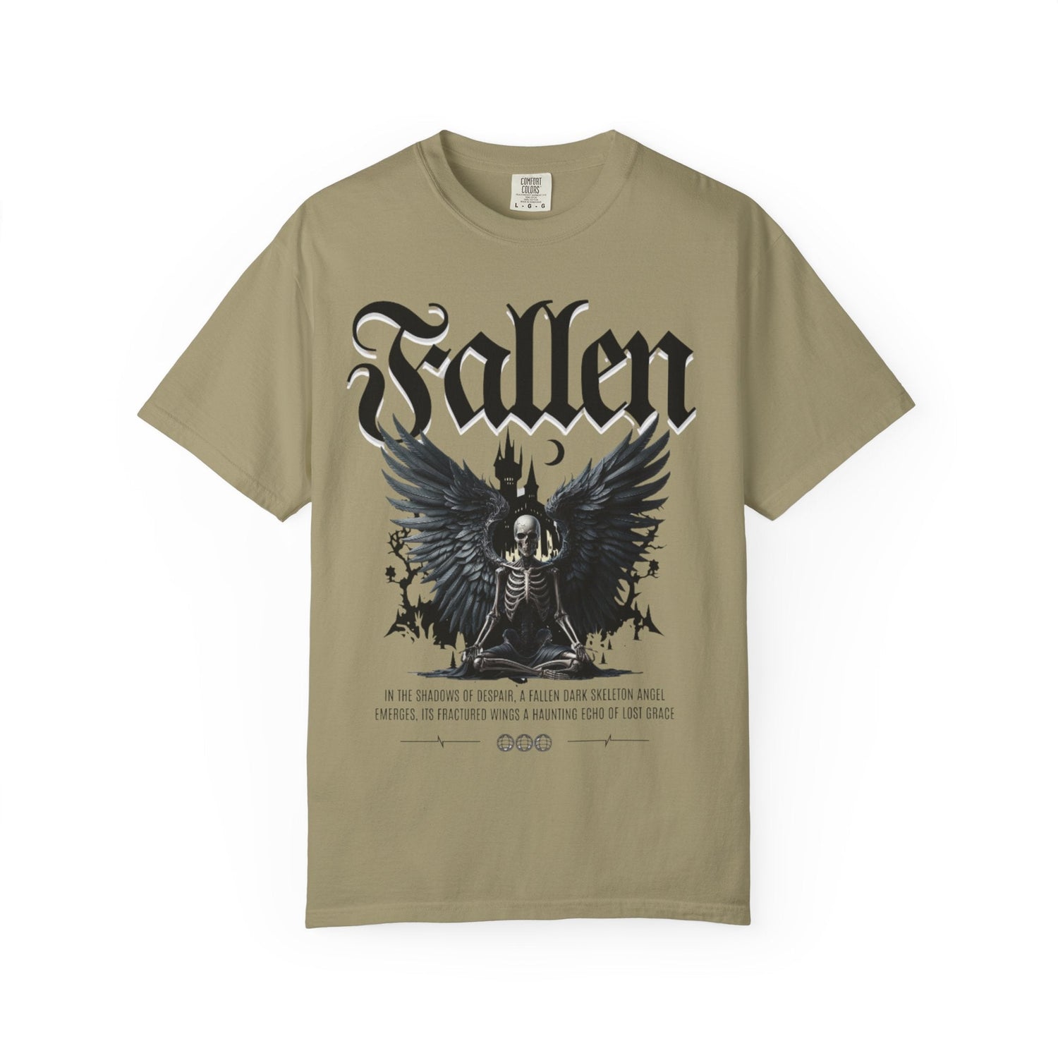 Fallen Skeleton Angel T-Shirt - Unisex Garment-Dyed Tee 