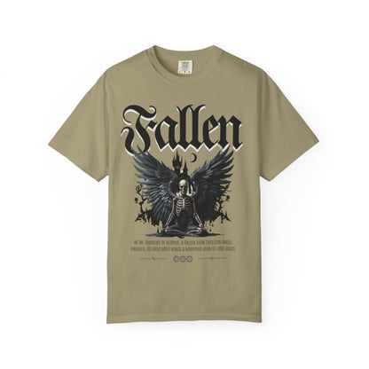 Fallen Skeleton Angel T-Shirt - Unisex Garment-Dyed Tee 