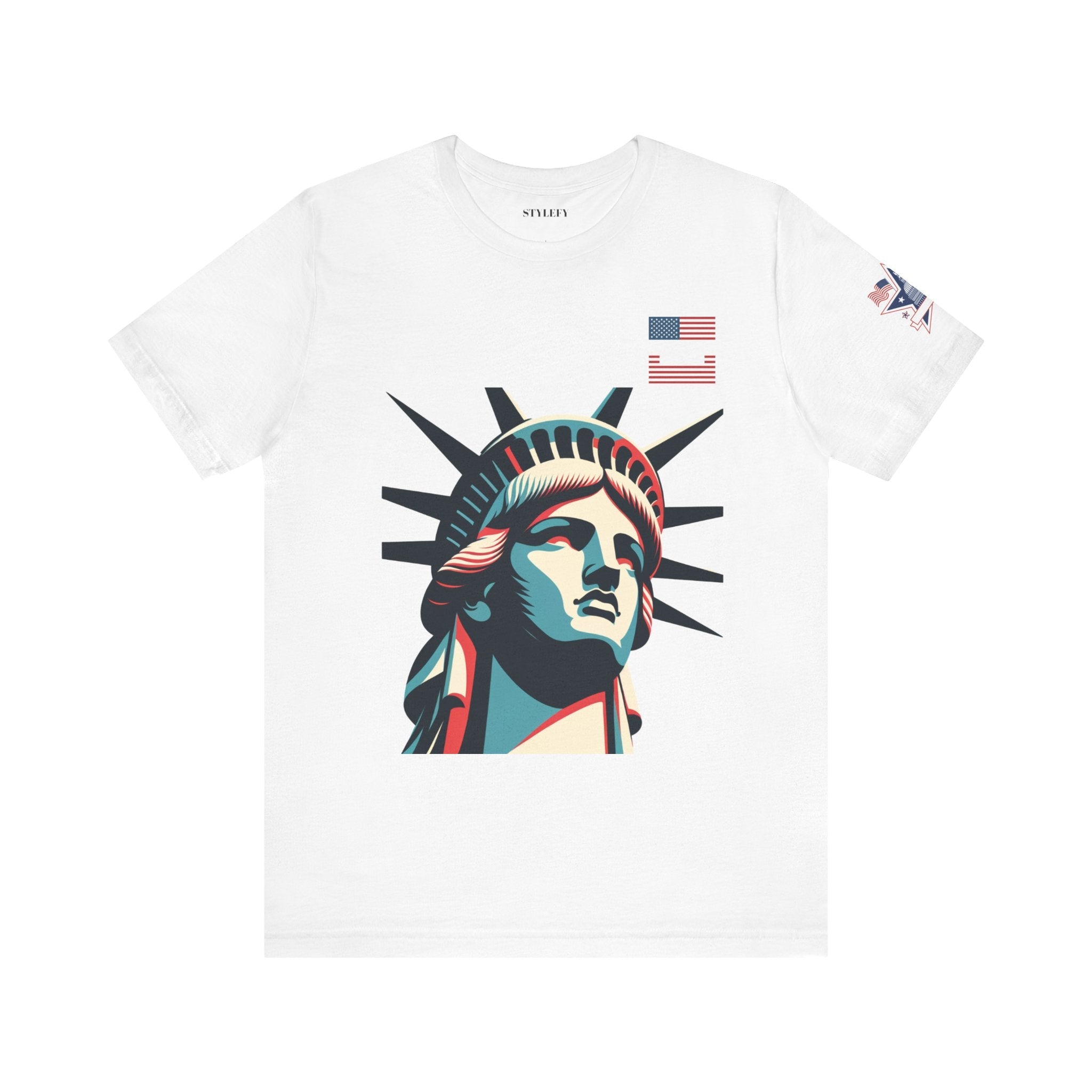 Patriotic Liberty Tee - USA Flag &amp; Eagle Design 