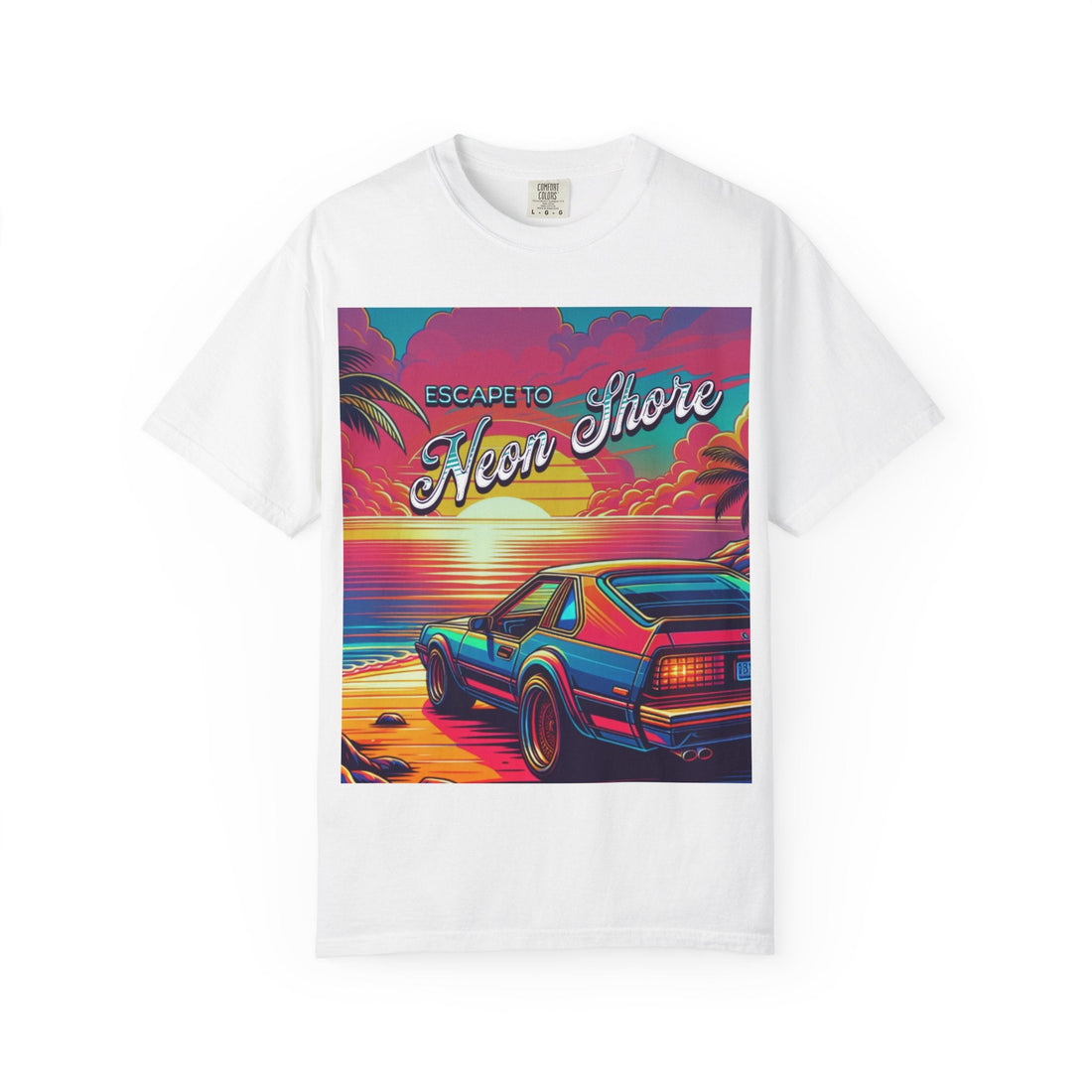 Retro Neon Shore T-Shirt - Escape to Adventure! 