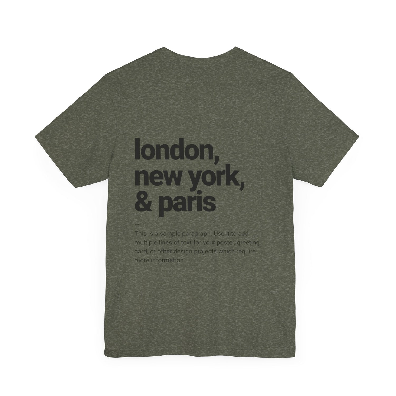 Urban Aesthetic Unisex Tee - London, New York, &amp; Paris Graphic 