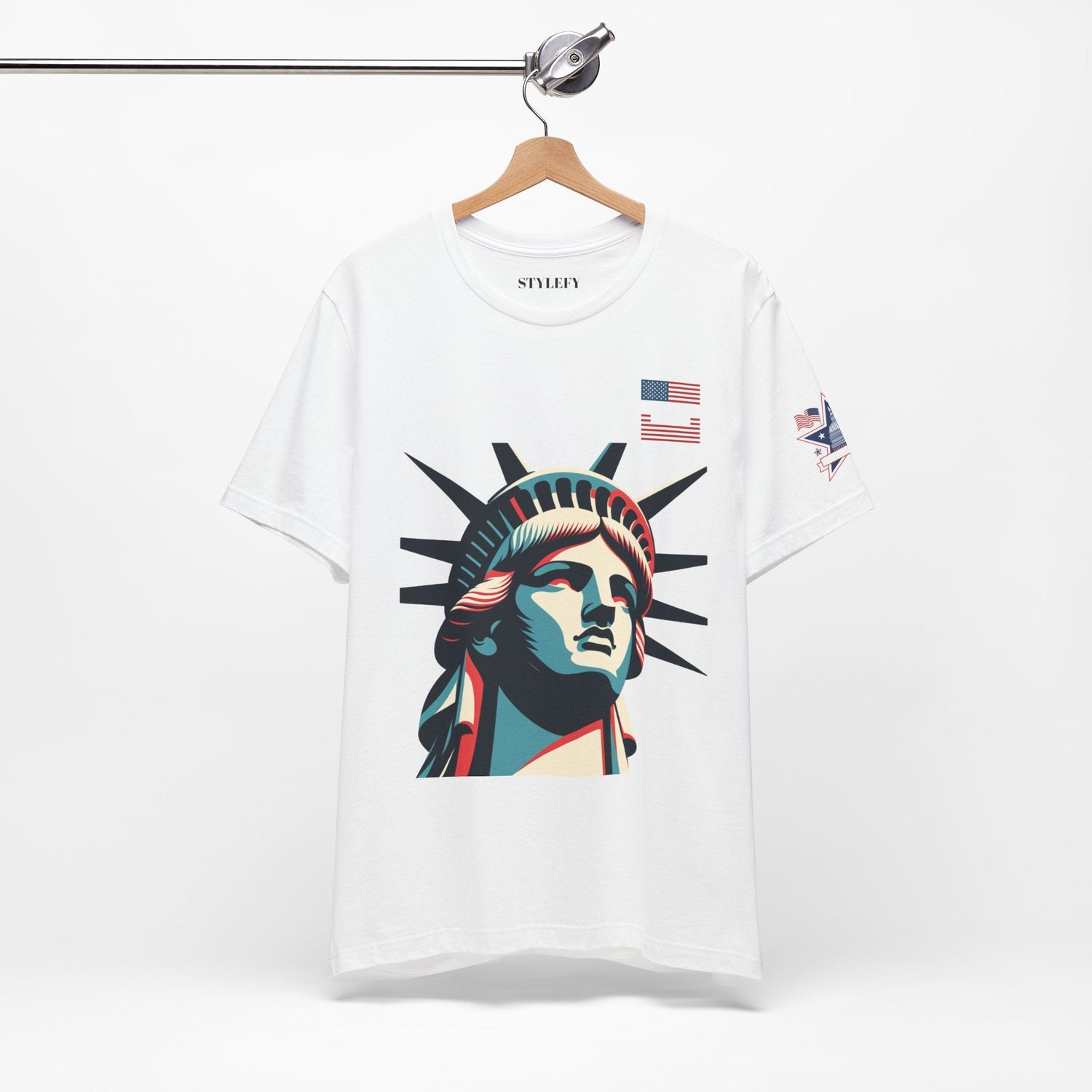 Patriotic Liberty Tee - USA Flag &amp; Eagle Design 