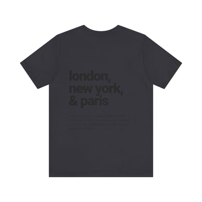 Urban Aesthetic Unisex Tee - London, New York, &amp; Paris Graphic 