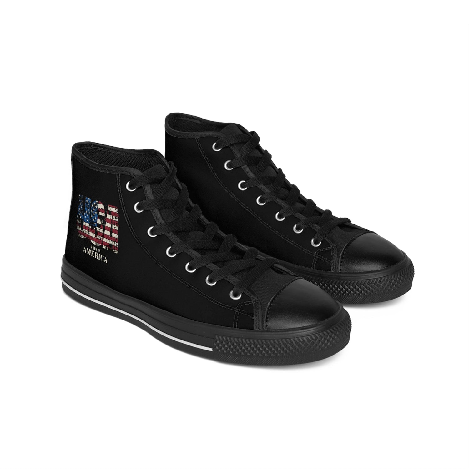 USA Flag Classic High-Top Sneakers 